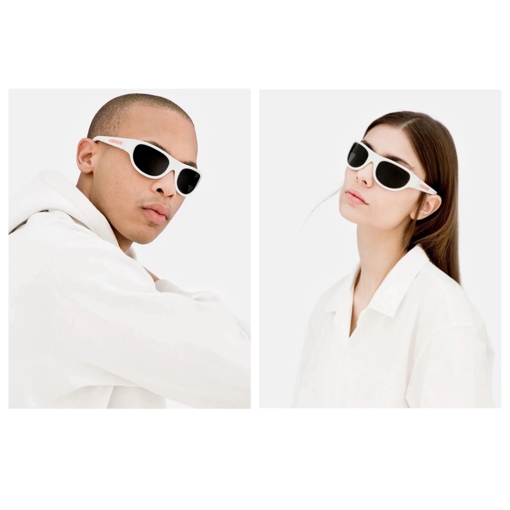 RetroSuperFuture Reed White Turbo Sunglasses. Unisex Futuristic Streetwear Sport